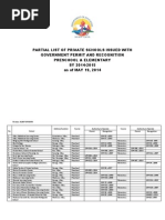 Download 2014 2015 Masterlist of Private School With Permit and Recognition Preschool Elem v2 by Mille Perez SN226088055 doc pdf