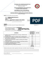 Sample Performance Evaluation Sheet For OJT