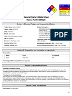 Purified Water MSDS