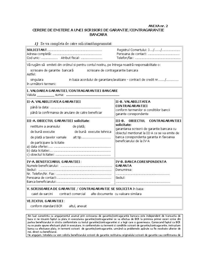 Cerere Emitere Sgb