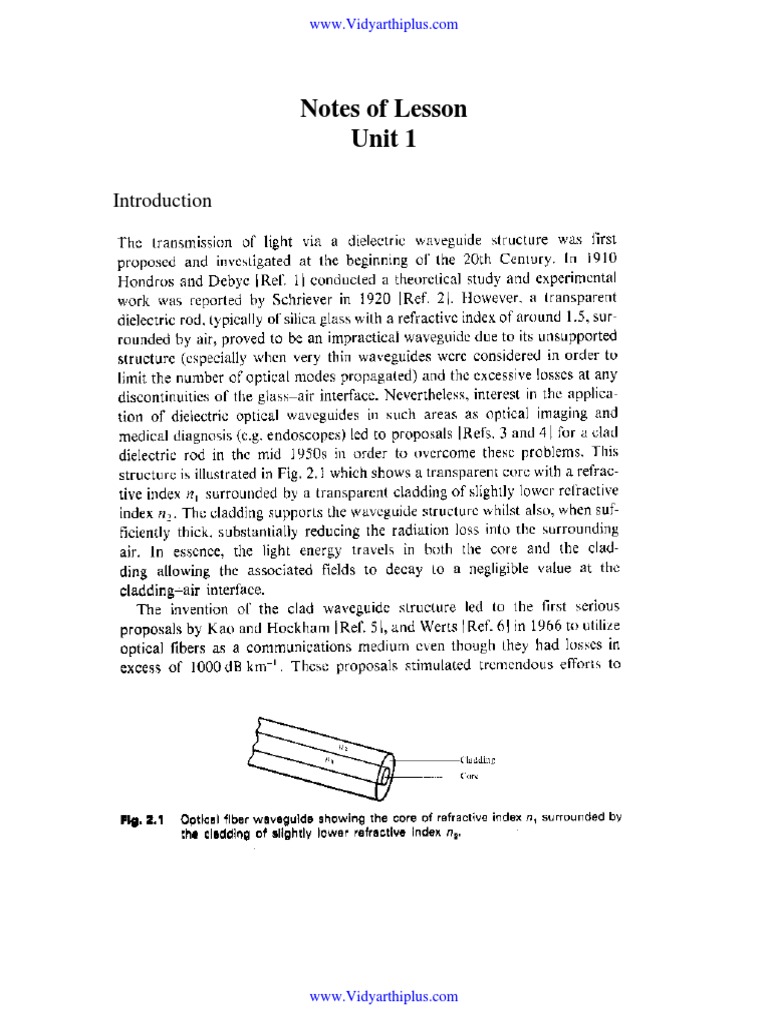 EC2402 Optical Communication Notes PDF Soliton Optics