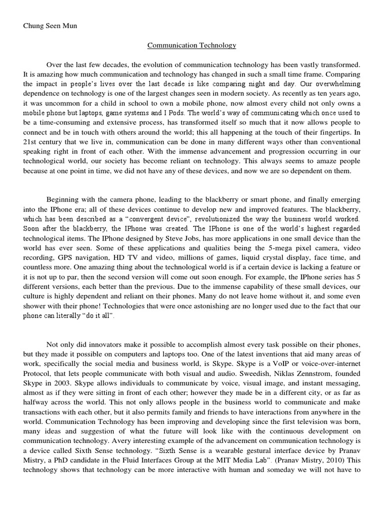 Communication Technology | PDF | Social Networking Service | Online And ...