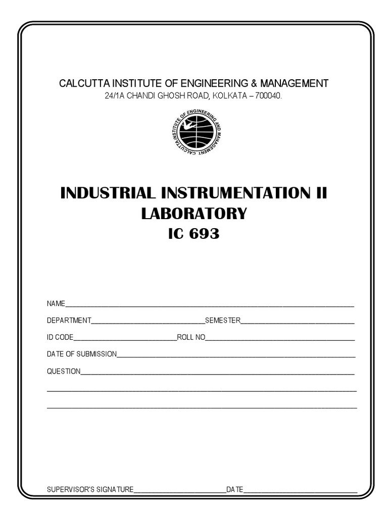Industrial Instrumentation II Lab Report | PDF | Technology & Engineering
