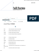 A To Z FULL FORMS - All Full Forms