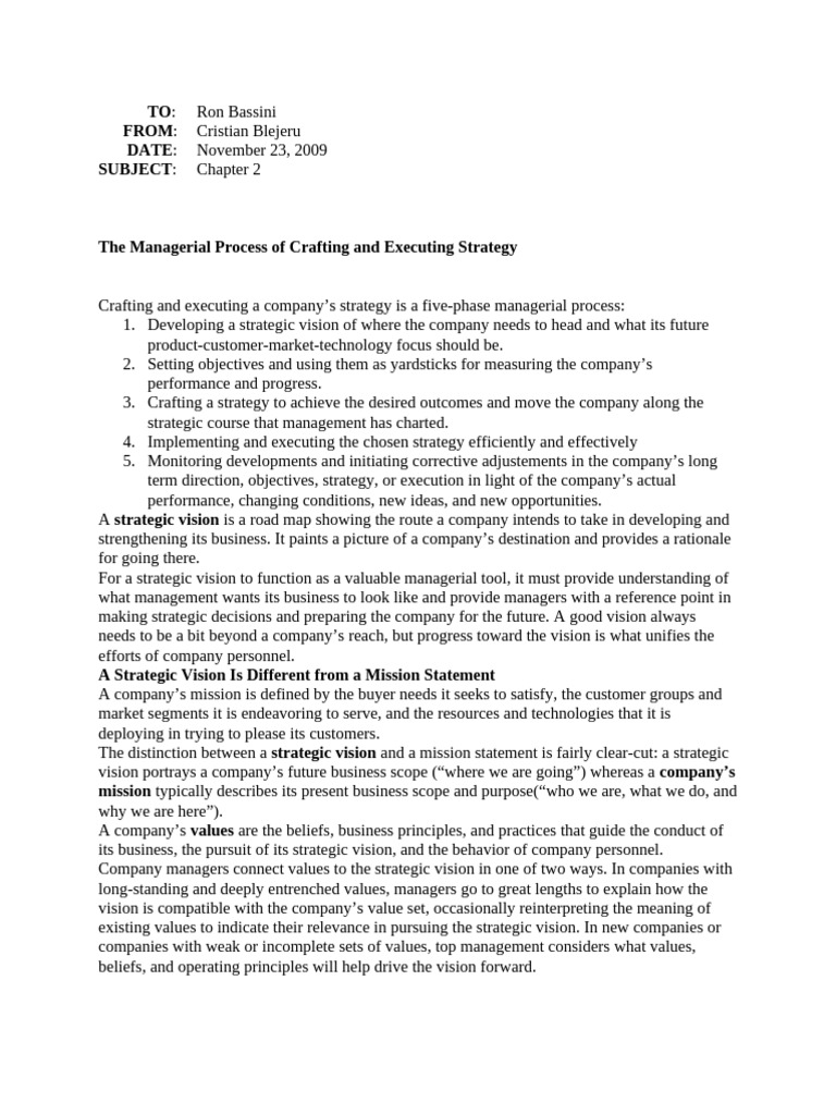 Developing a Strategic Vision | PDF | Strategic Planning | Cognition