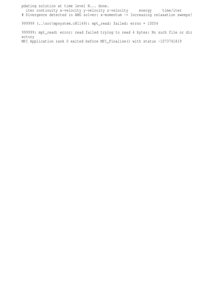 MPI Application Error and Divergence Issues | PDF