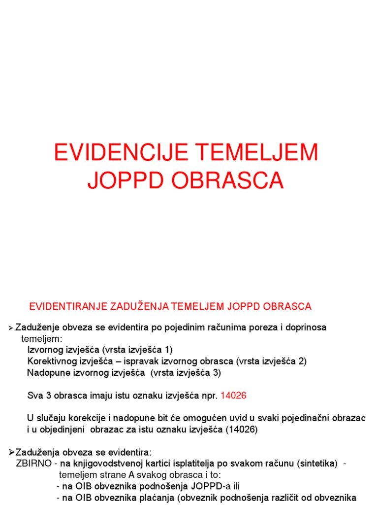 Joppd Obrazac | PDF