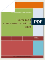 Tvorba Reci U Savremenom Nemackom Jeziku