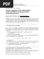 On the Regularity of the Distribution of the Maximum by Azais and Wschebor