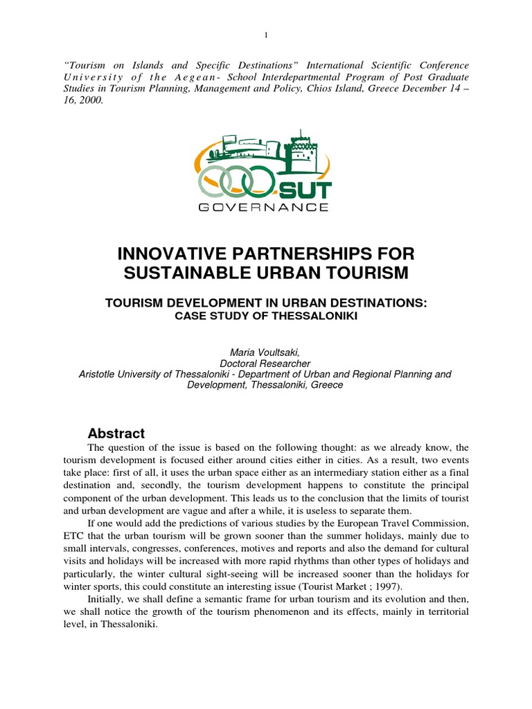 Urban Tourism Development in Thessaloniki | PDF | Greece | Tourism