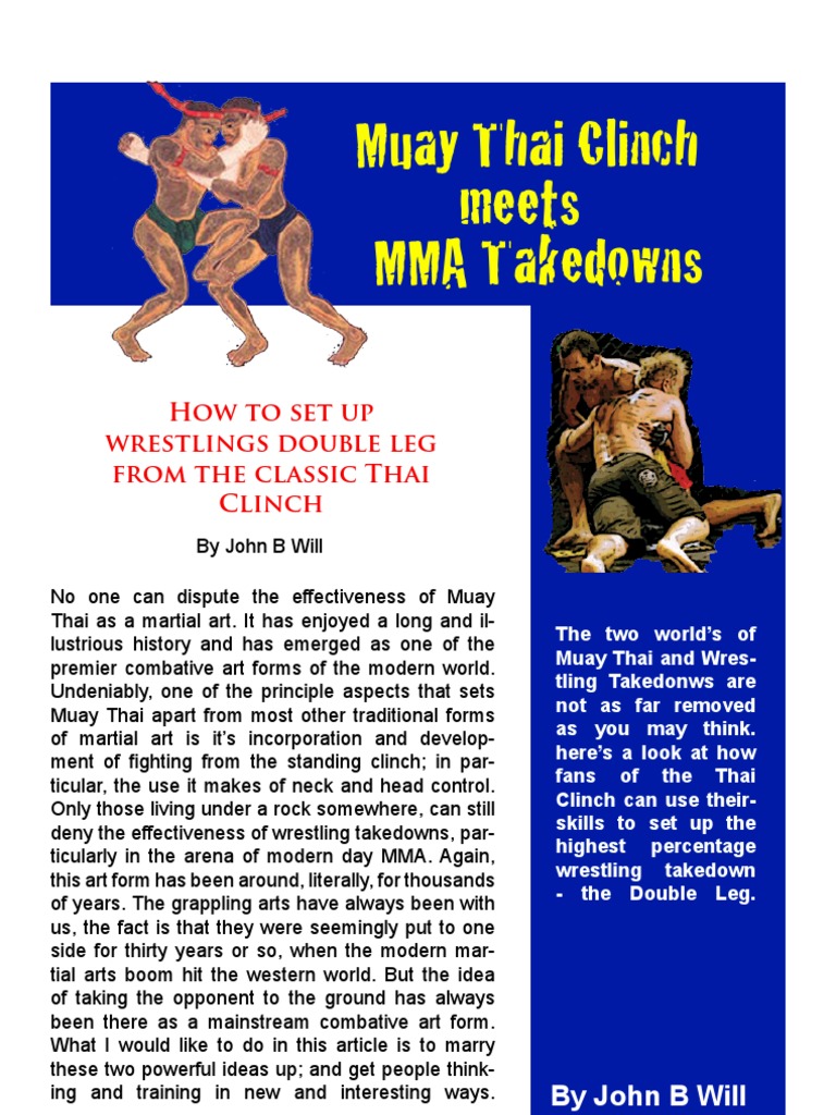 Muay Thai Clinch Meets MMA Takedowns PDF Mixed Martial Arts