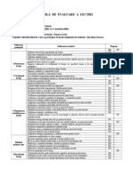 Grila de Evaluare A Lectiei