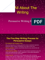 It's All About The Writing Persuasive Essay