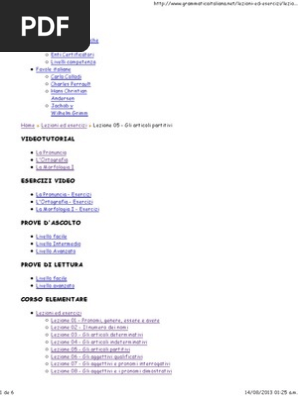 Lezione 05 Gli Articoli Partitivi Pdf