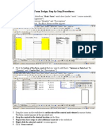 Excel Form Design - Step by Step Procedures