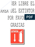 Mantener Libre El Area Del Extintor Por Favor