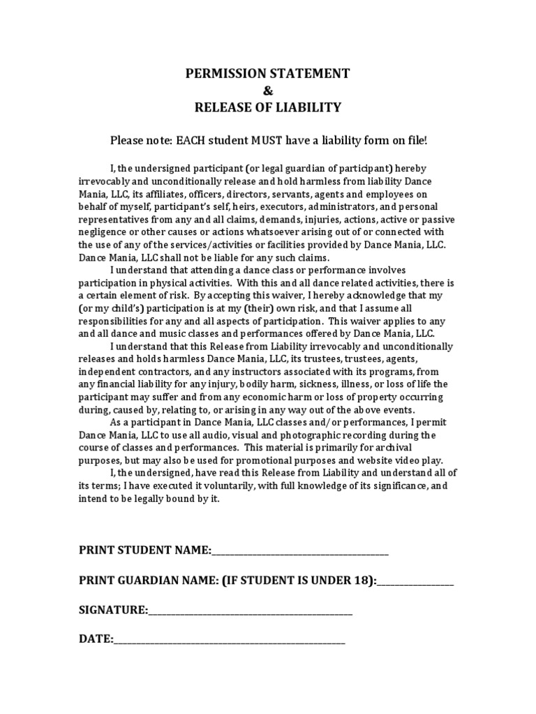 permission statement Limited Liability Company Private Law