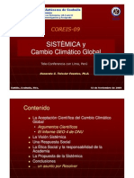 Sistémica y Cambio Climático Global - PH.D Honorato Teissier Fuentes