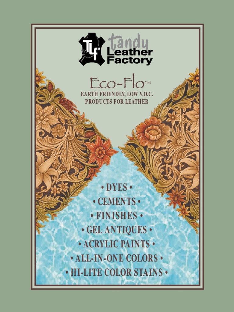 Eco Flo Leathercraft Dyeing Finishing Guide PDF Leather Acrylic Paint