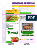 Semaine Du 26 Mai Au 30 Mai 2014