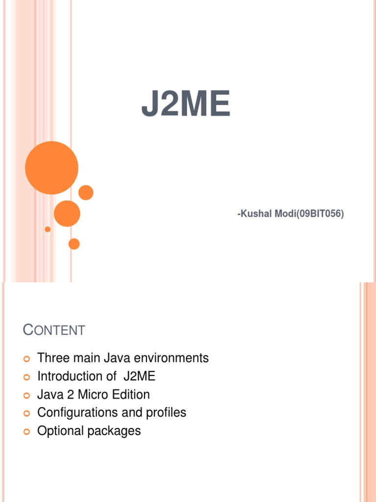 Overview of J2ME: Configurations & Profiles | PDF | Computers