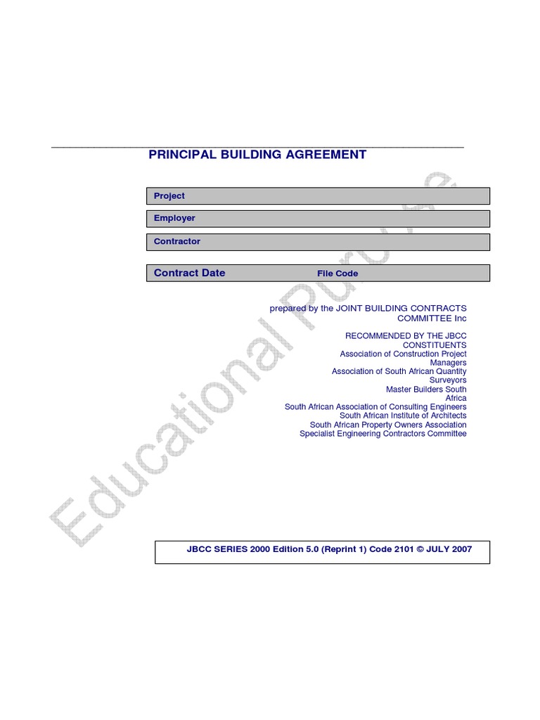 jbcc contact agreement Guarantee Law Of Agency