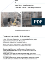 Minimum Steel Requirements Comparison USA & UK 2014-05-14 Swiss Dam Conference