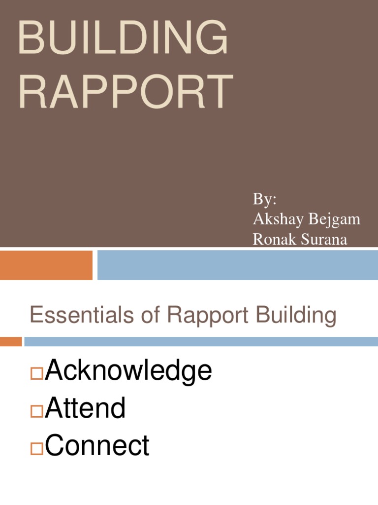 Building Rapport | PDF | Body Language | Context (Language Use)