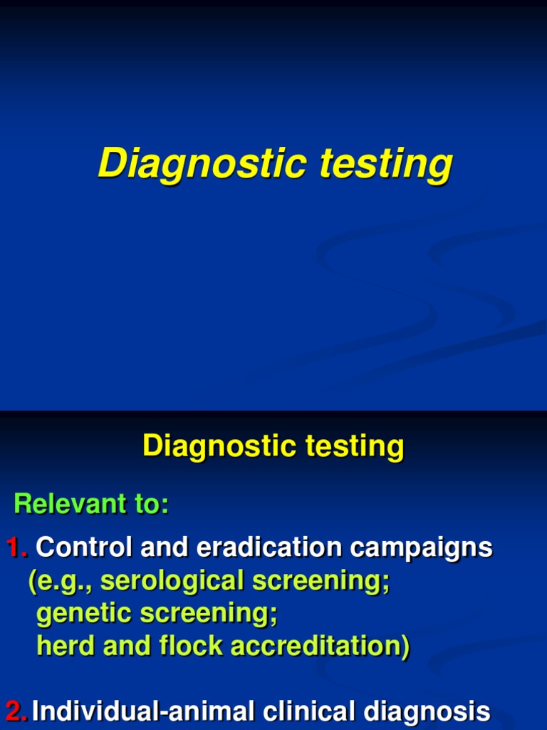 Diagnostic Testing Sensitivity And Specificity Clinical Medicine