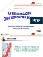 La Sistematización Como Método para Evaluar (2009)