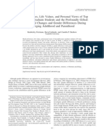 Work Preferences, Life Values, And Personal Views. Developmental Changes and Gender Differences During Emerging Adulthood and Parenthood