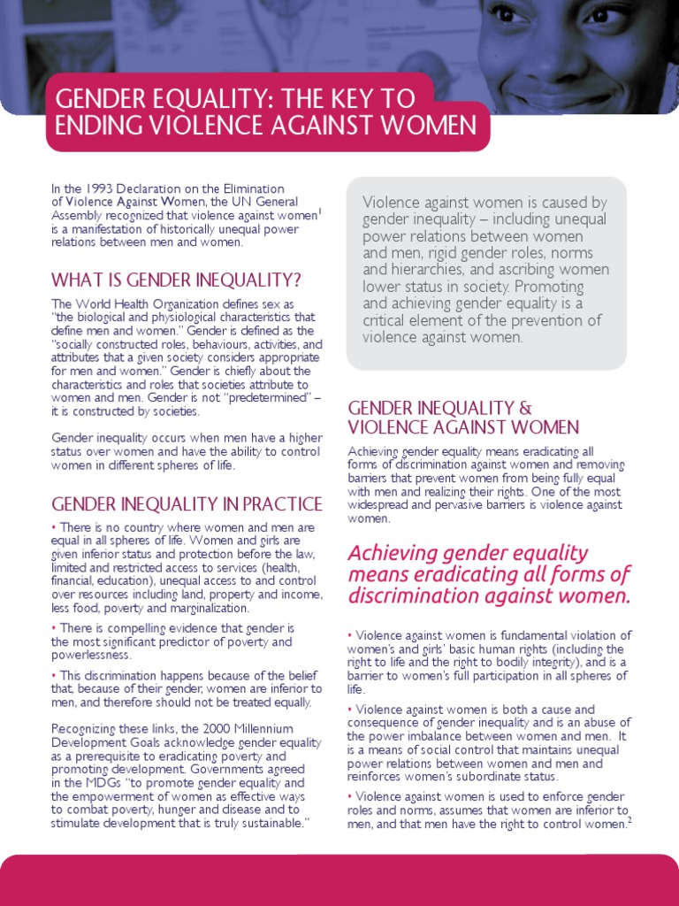 Violence Against Women and Girls - Gender Equality | PDF | Gender ...