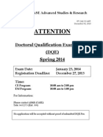 Attention: Doctoral Qualification Examination (DQE)