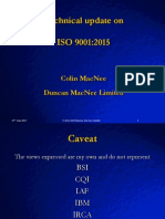 Technical Update On Iso 9001:2015: Colin Macnee Duncan Macnee Limited