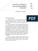 Burocracia, Eficiência e Modelos de Gestão Pública