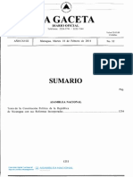 Constitución Política Nicaragua Reformada-Año 2014