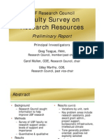 Research Council Faculty Survey Results On Research Resources 0607