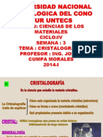 Untecs Semana 4 Ciencias de Los Materiales Cristalografia