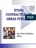 Etapa Contractual de Obras Publicas - Ing. Zambrano. 5ta Clase