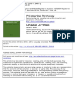 Behme, Christina (2011) - A Review of Language Universals. Philosophical Psychology 24 (6), 867-871