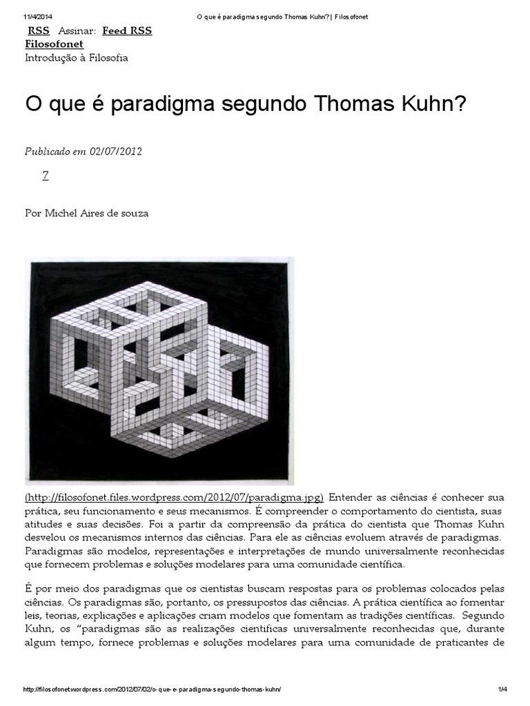 Definição De Paradigma Segundo Thomas Kuhn