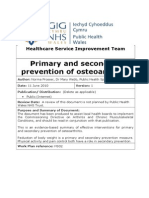 Primary and Secondary Prevention of Osteoarthritis: Healthcare Service Improvement Team