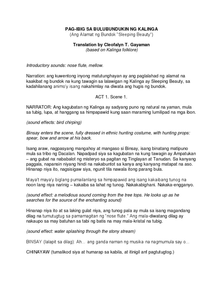 Sleeping Beauty Tagalog Script by Falyn | PDF