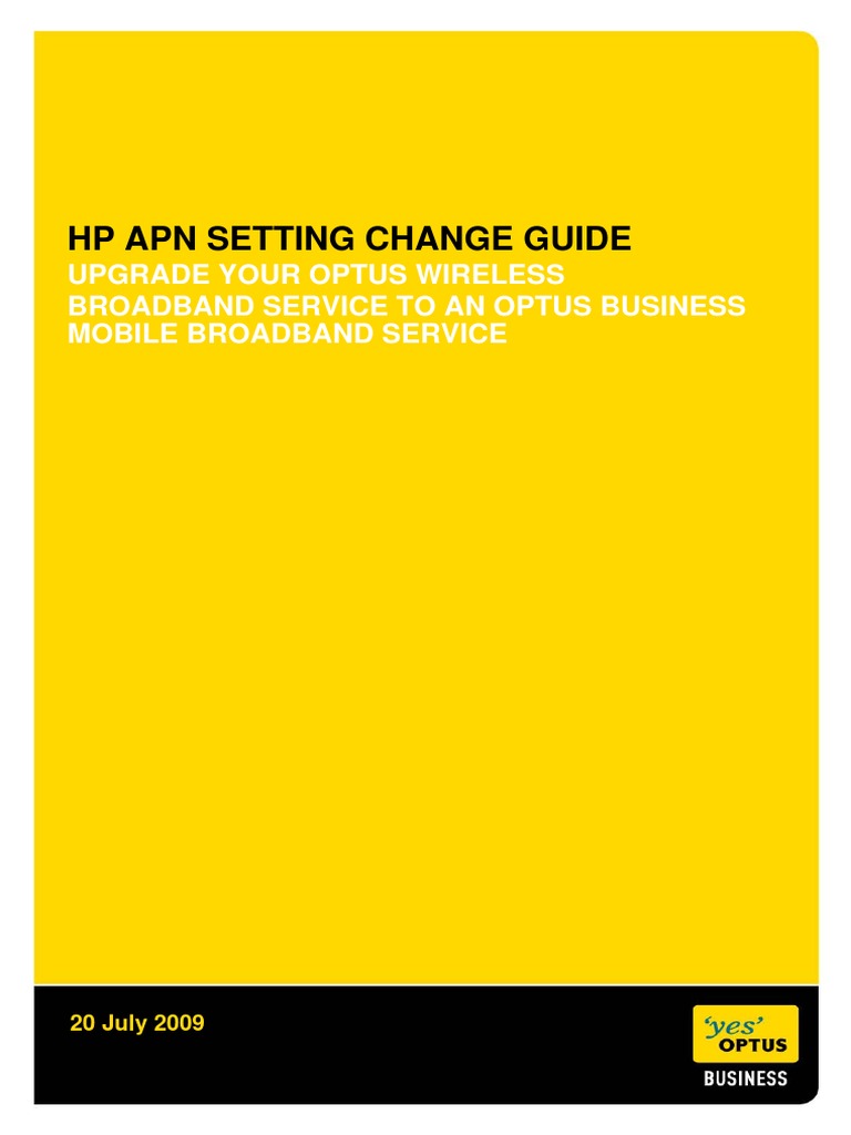 HP APN Work Instructions | PDF | Hewlett Packard | 3 G