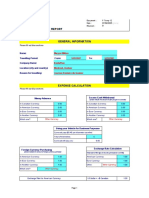 Expense Report: General Information