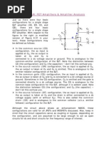 Section J6: FET Amplifiers & Amplifier Analysis: Drain (CD) and Is Analogous To The Common Collector (A.k.a. Emitter