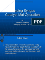 Avoid Syn Gas Catalyst Mal-operation Wsv