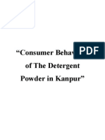 Consumer Behaviour of The Detergent Powder in Kanpur