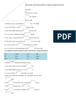 A. Complete The Sentences, Put The Verb Into The Correct Form, Positive or Negative. (Simple Past Tense)