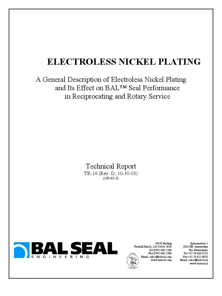 Electroless Nickel Plating | PDF | Heat Treating | Stainless Steel
